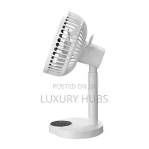 Desktop Fan | 4000mah | 3 Speeds | Type-C Charging | Led Light
