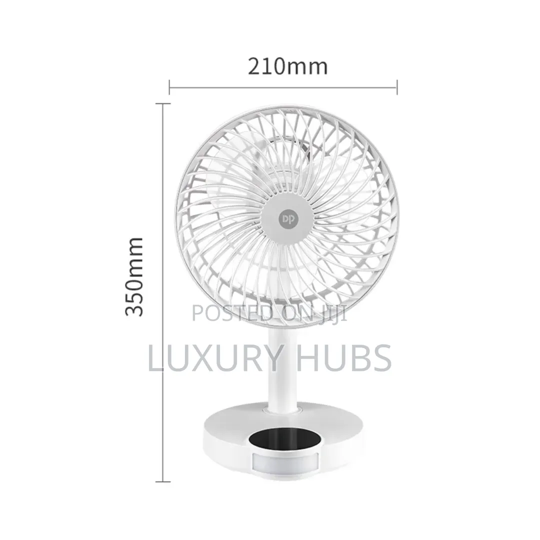 Desktop Fan | 4000mah | 3 Speeds | Type-C Charging | Led Light