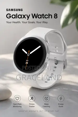 This Is Original Samsung Galaxy Watch8 Sm-L320 44mm Sliver 1.3 Inches