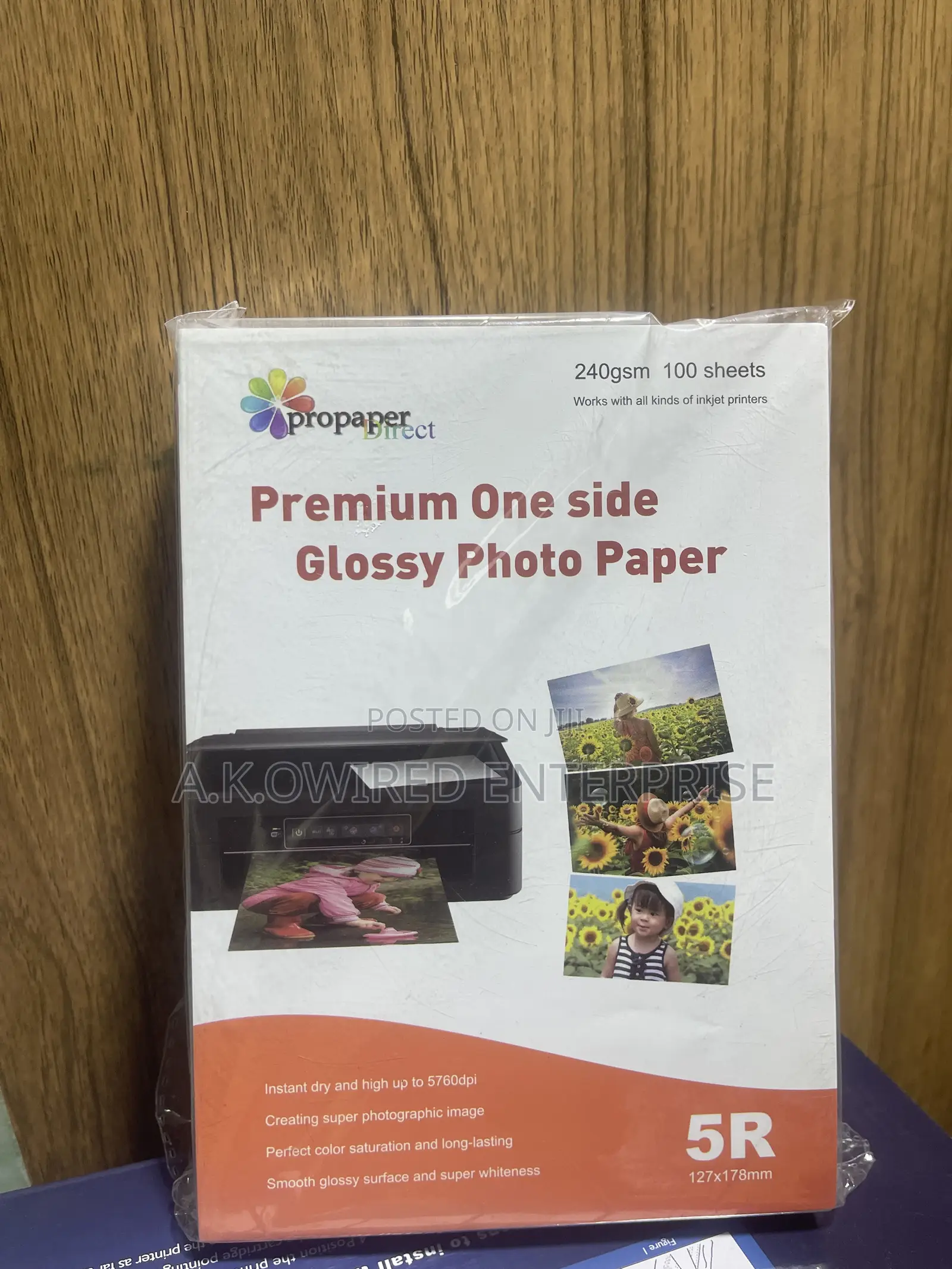 5*7 Premium One Side Glossy Photo Paper 5r 127*178mm 240gsm 100 Sheets