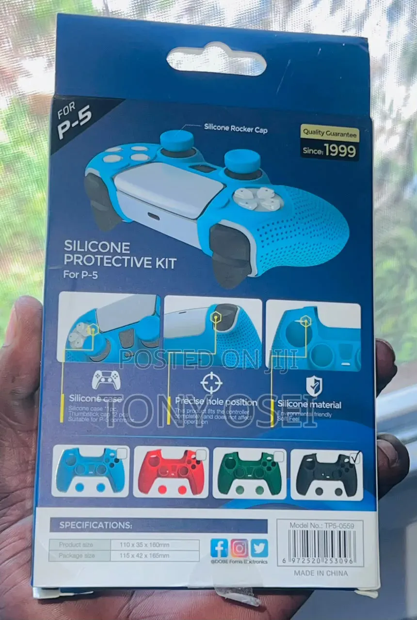 Brand New Ps5 Silicone Controller Cover+Thumb Grips| Dobe|Blue