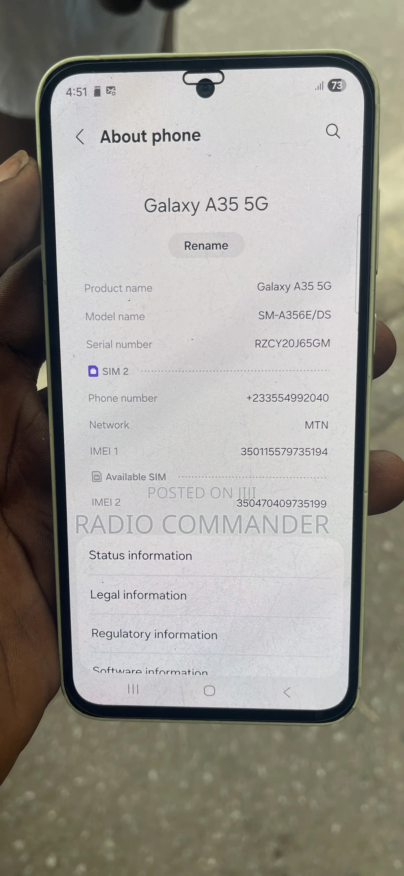 Samsung Galaxy A35 128 GB Yellow