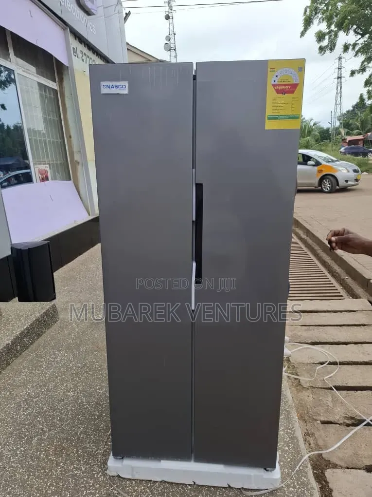 Nasco 360ltrs Side by Side Refrigerator Metalic Silver