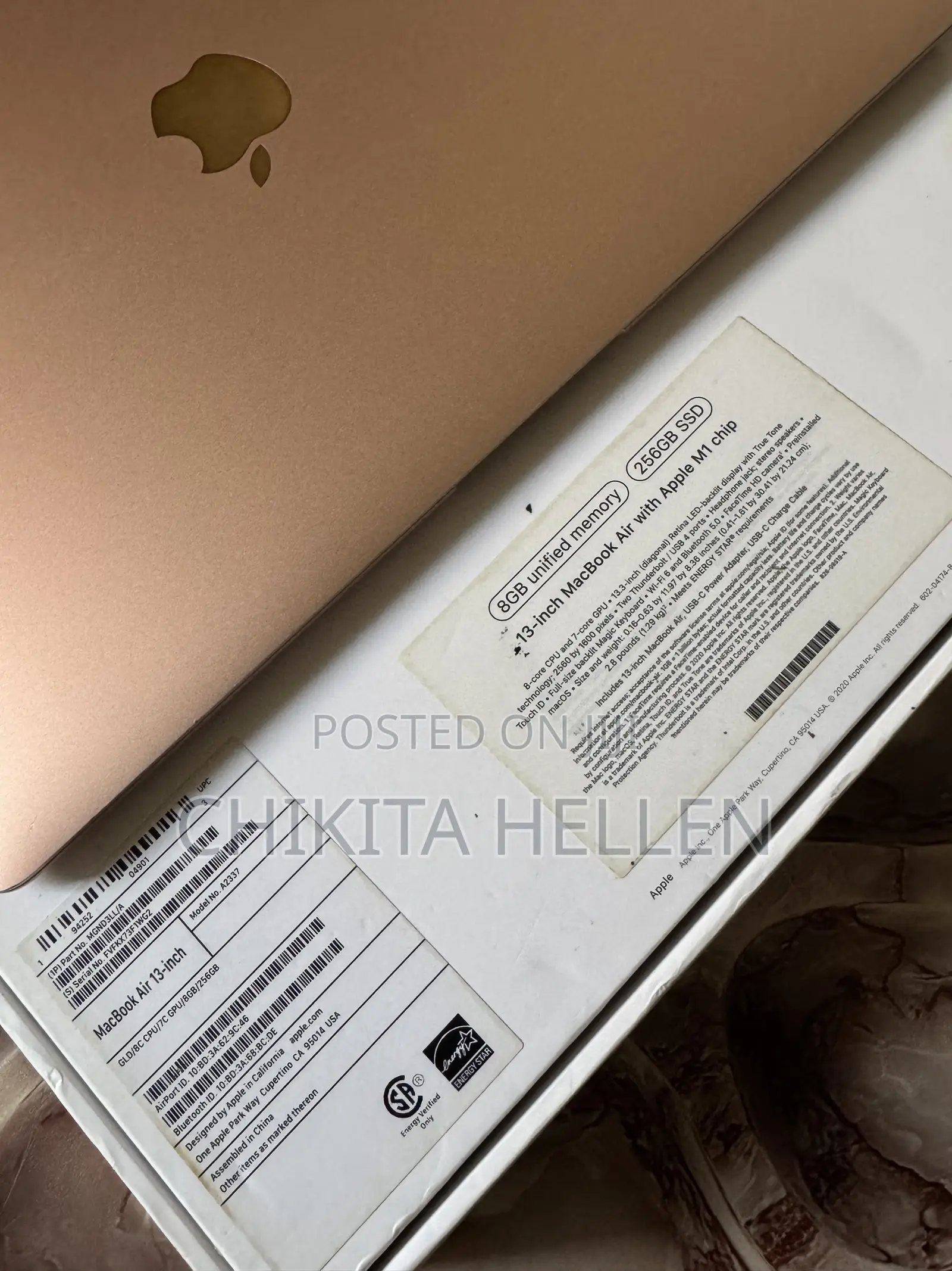 Laptop Apple MacBook Air 8GB Apple M1 SSD 256GB