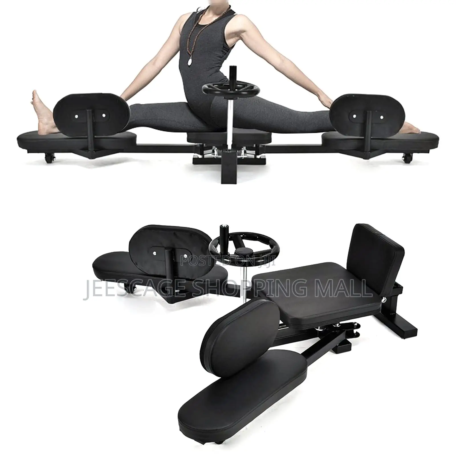 Compact Abdominal Leg Exerciser With Padded Seat and Digital Monitor