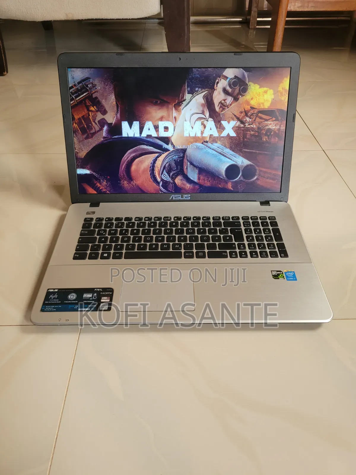 Laptop Asus X751NA 8GB Intel Core i7 HDD+SSD 500GB