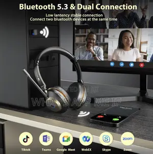 Wireless Headset, Bluetooth Headset With Microphone Noise Canceling