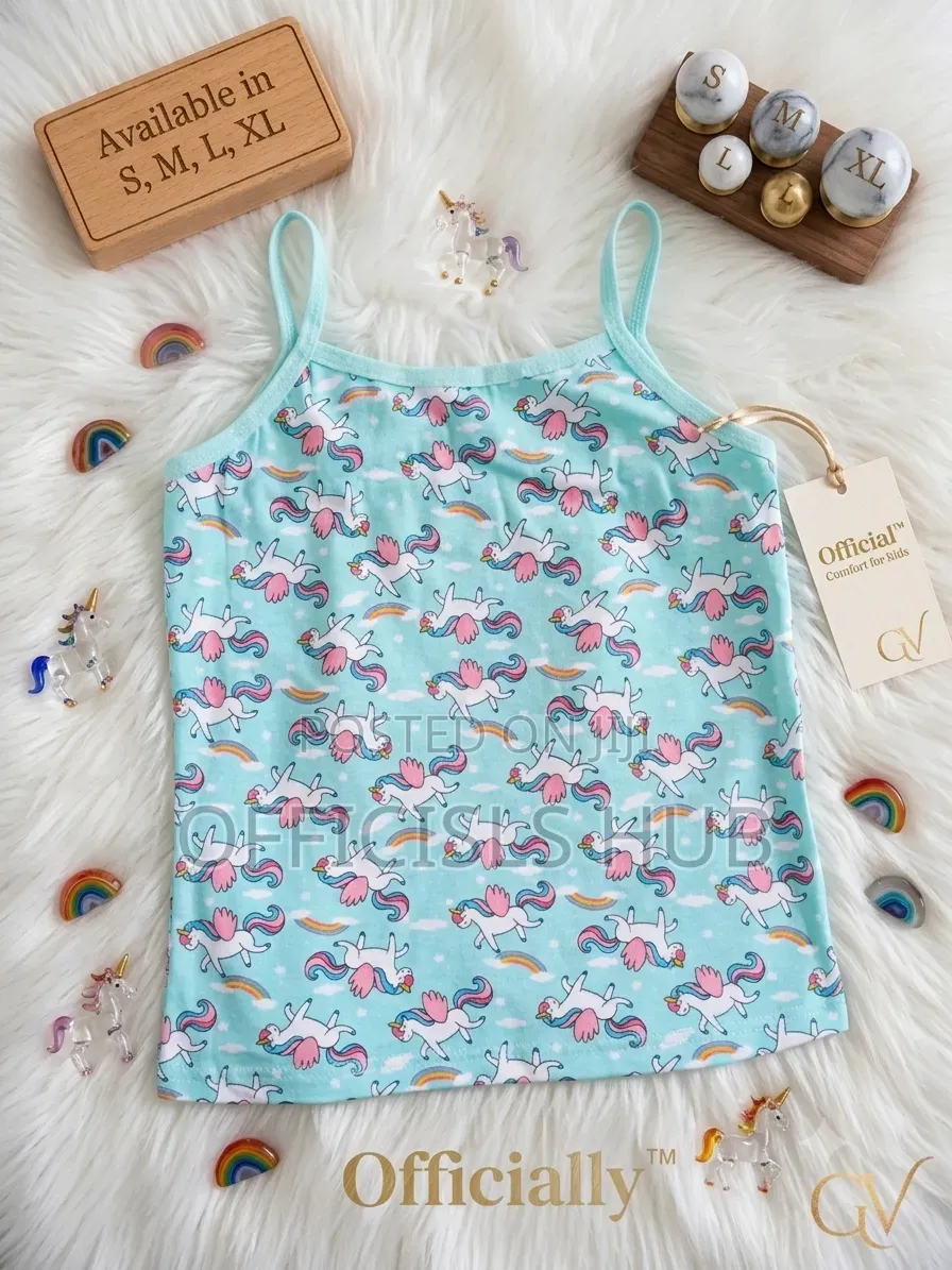 Multi Coloured Pure Cotton Girls Inner