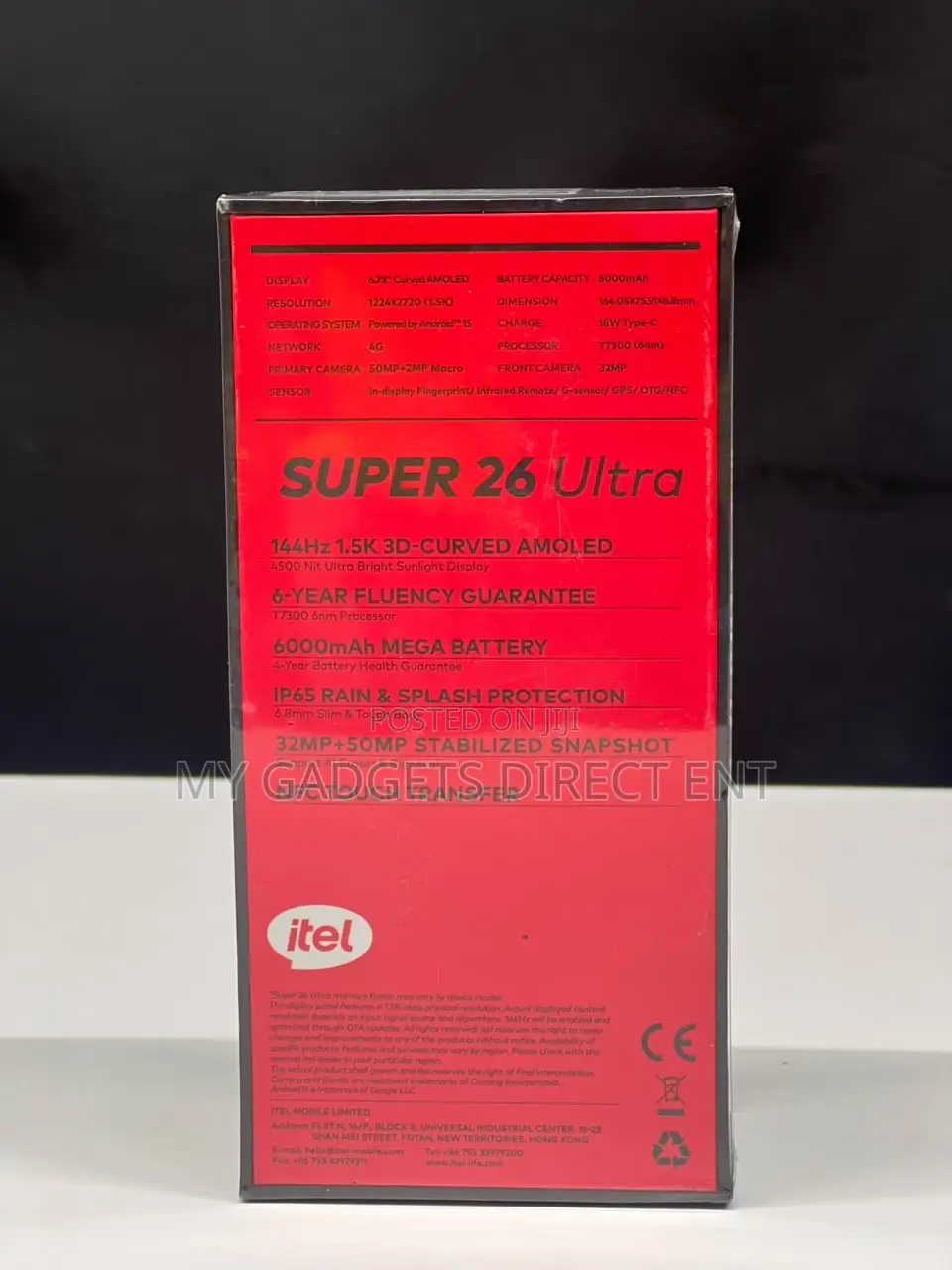 New Itel S26 Ultra 256 GB Black