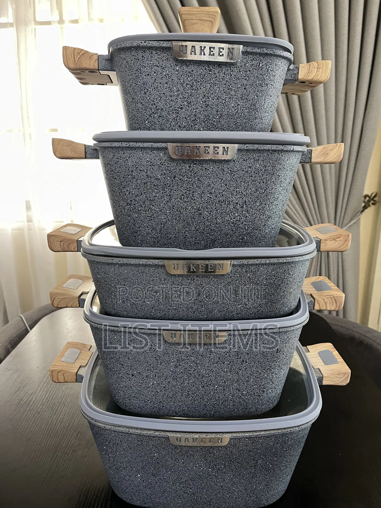 5 PCS Cookware Granite Stone Nonstick
