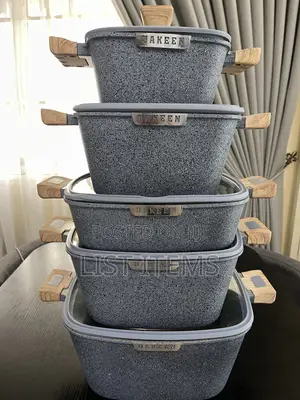 5 PCS Cookware Granite Stone Nonstick
