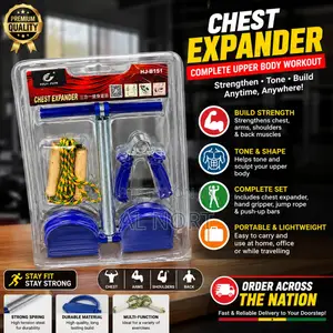 Chest Expander Exercise Set – Multi-Function Home Workout Fitness Ki