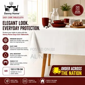 Danny Home Easy-Care Tablecloth - 132 × 178 Cm