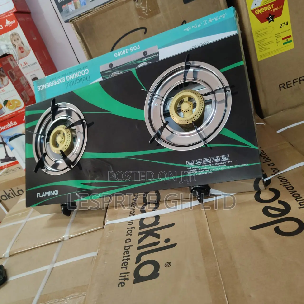 Save Energy and Time on Our Brand-New 2 Burner Glass Top Flamino Stove