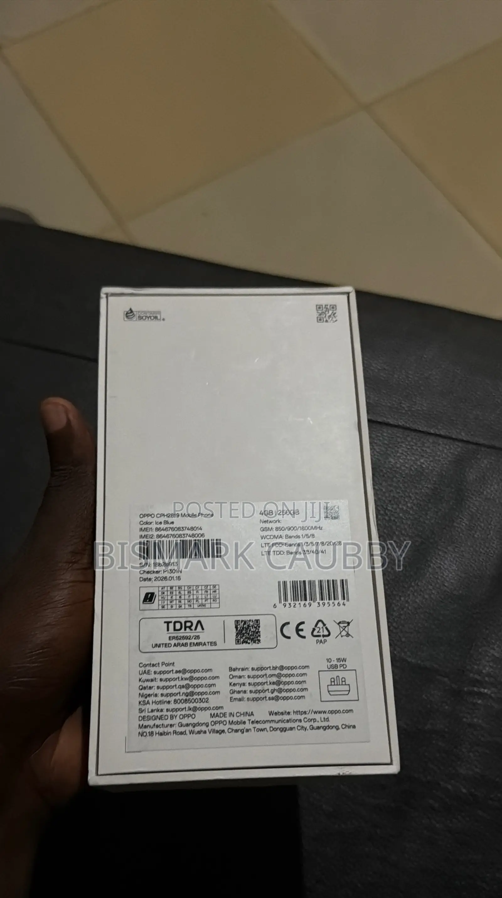 New Oppo A6x 256 GB Blue