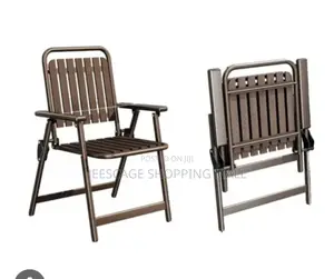 Bronze Folding Patio Chair With Armrests