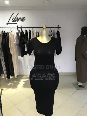 Stretchy Black Body Con Dress