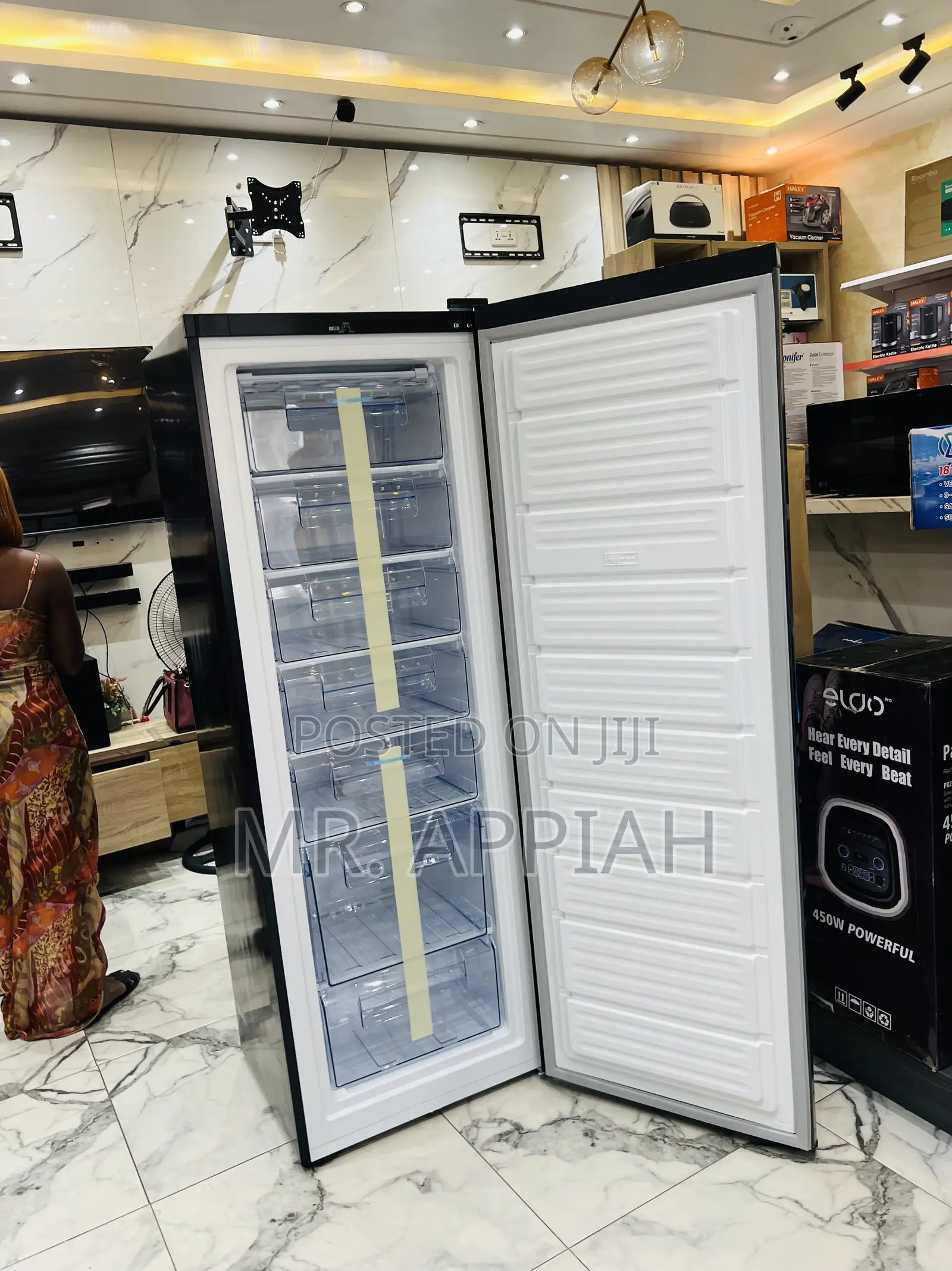 Get Unique Pearl Single Door Upright Standing Freezer(Puf-370)
