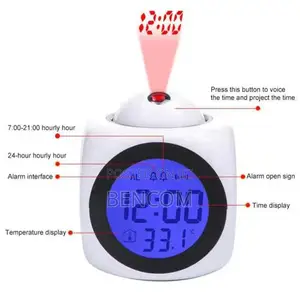 Multifunctional Projector Alarm Clock - Led Light