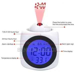 Multifunctional Projector Alarm Clock - Led Light
