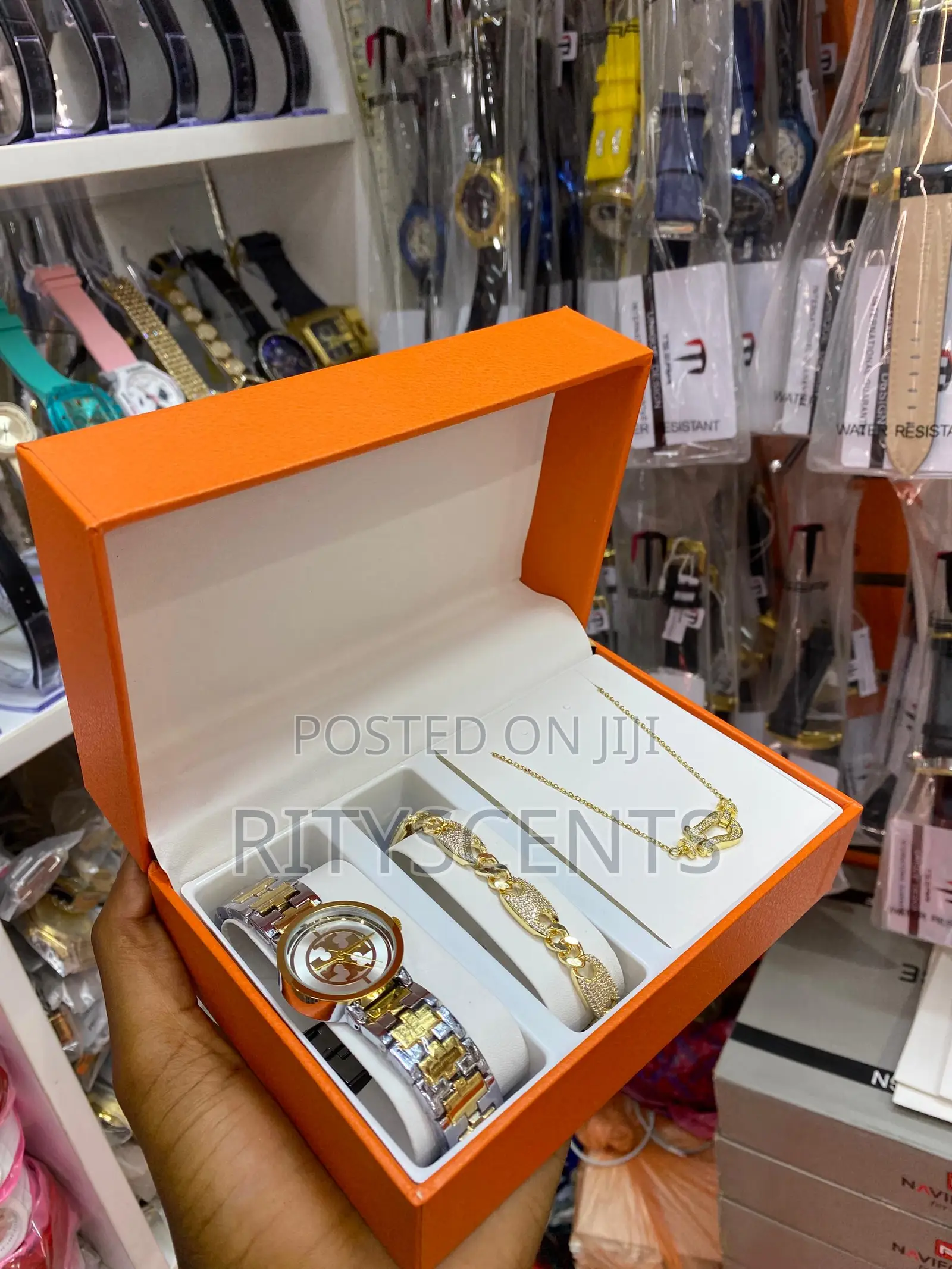 Ladies Watch With Bracelet and Necklace