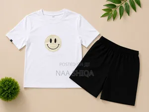 Unisex Kids' Smiley Face 2-Piece Set-10yrs
