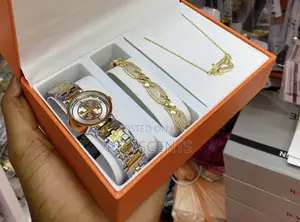 Ladies Watch With Bracelet and Necklace