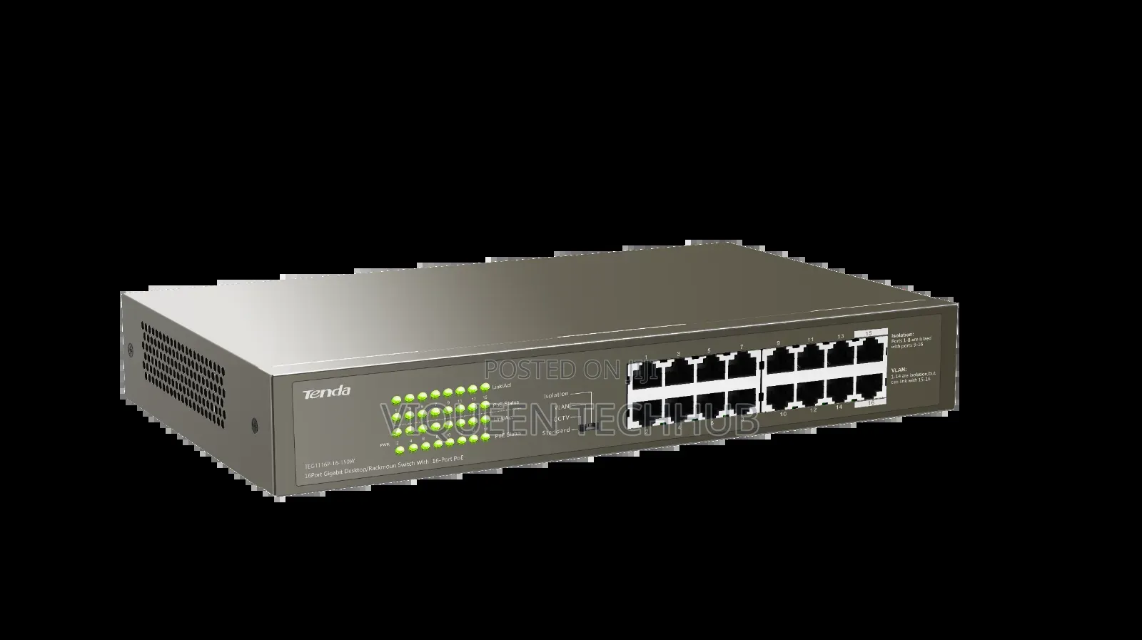 16 Port Gigabite Rockmount Desktop Switch With 16 Port