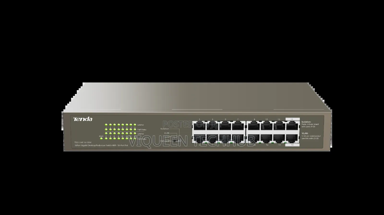 16 Port Gigabite Rockmount Desktop Switch With 16 Port