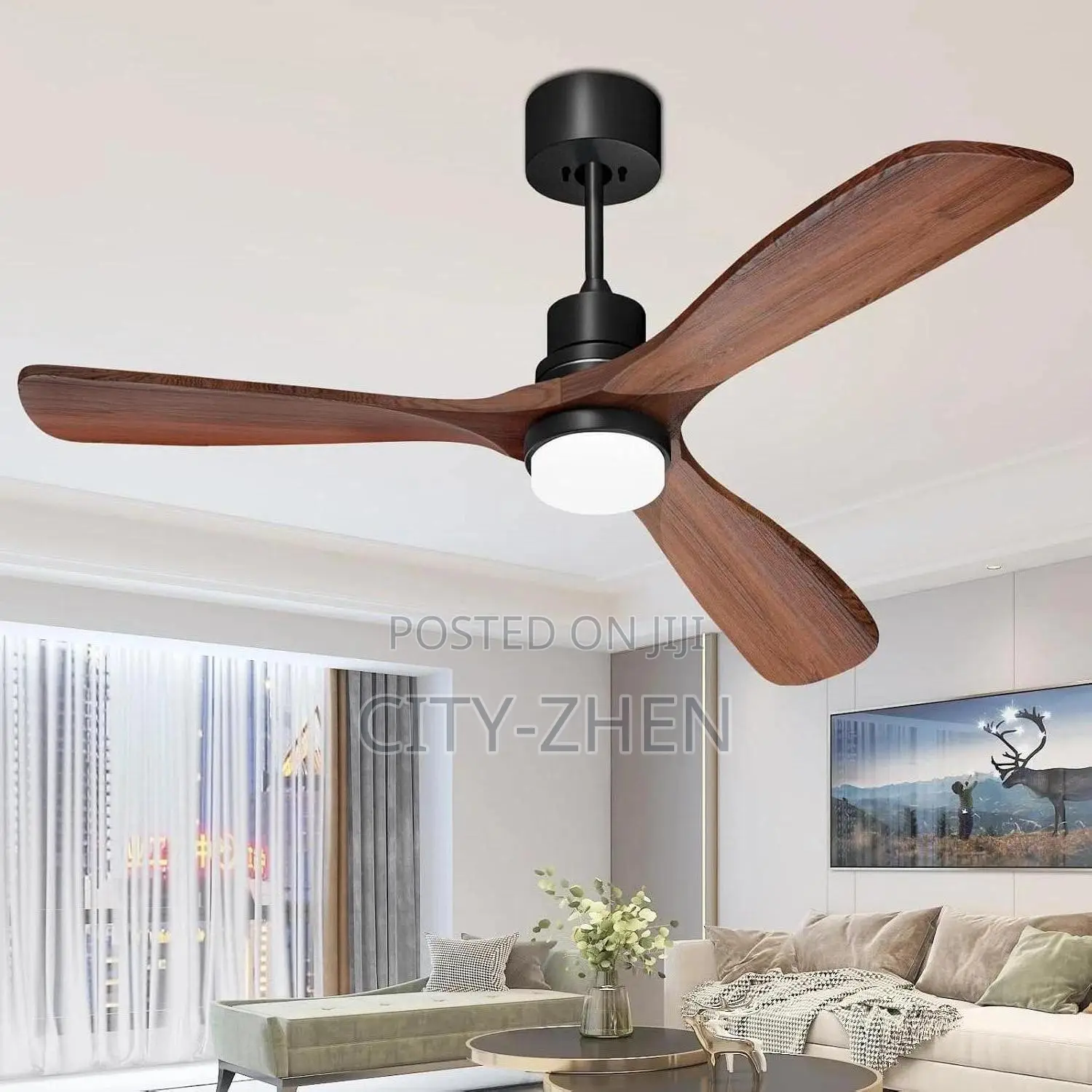 Wooden Ceiling Fan With Light