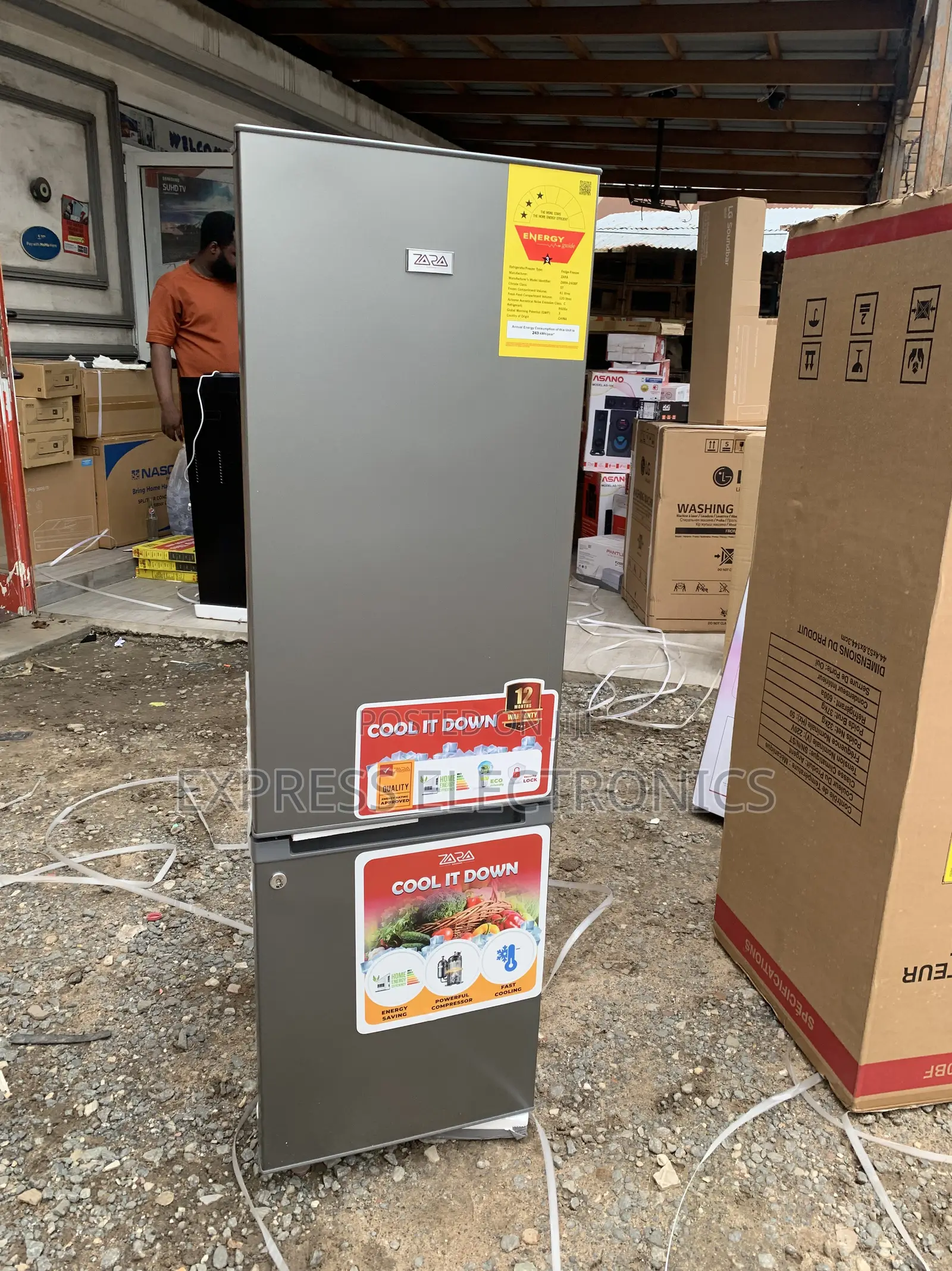 High Quality Double Door Fridge Zara 240bf