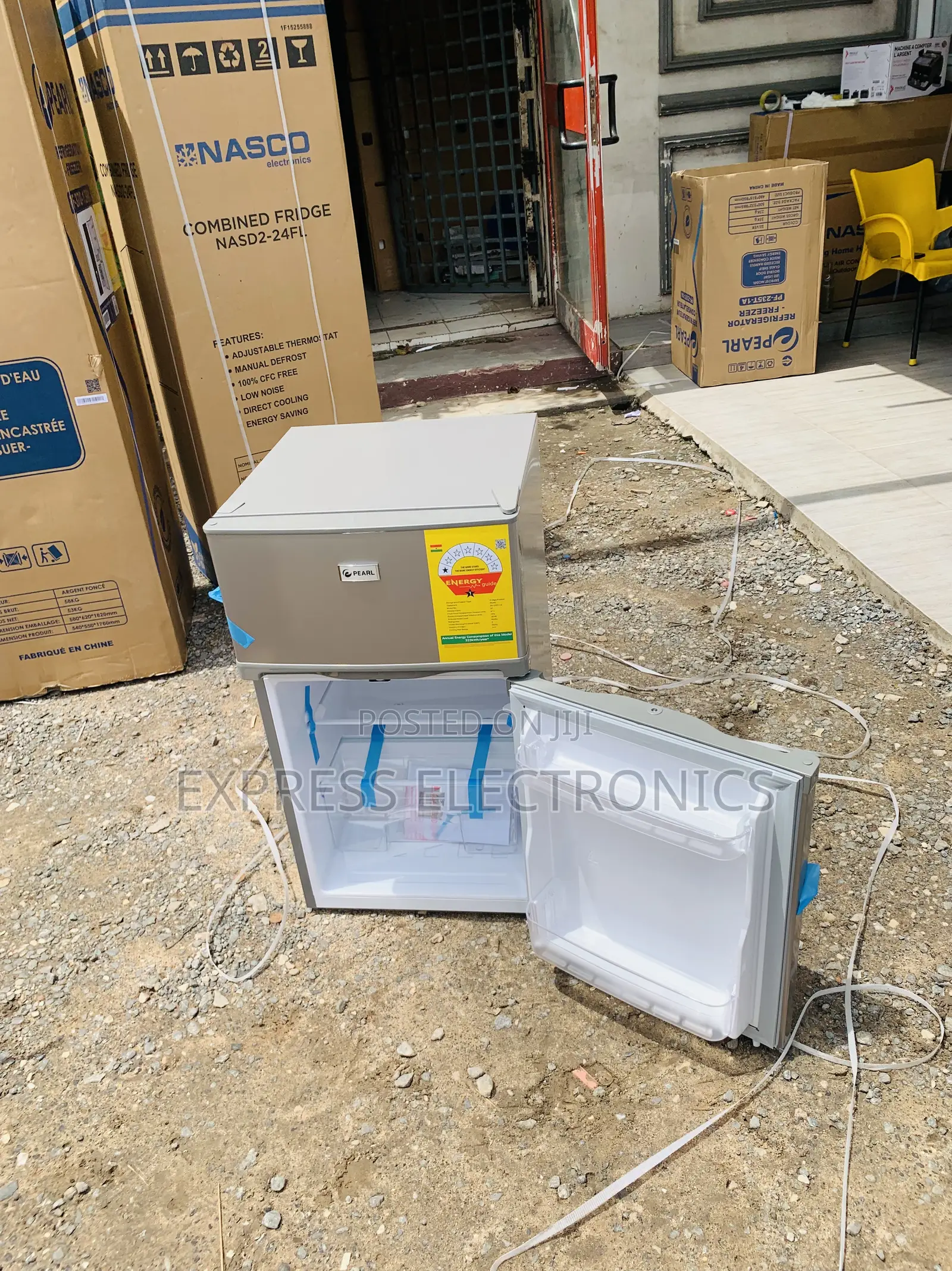 Very Cool Orice Double Door Mini Fridge Pearl Pf-235t
