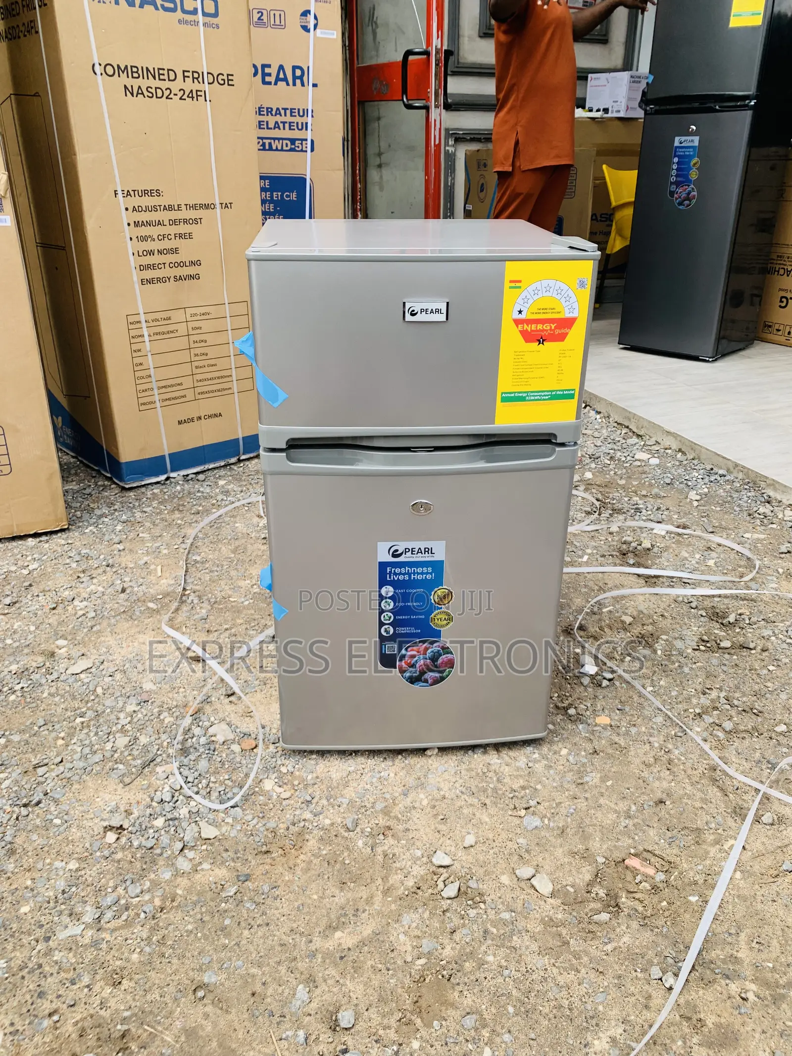Amazing  Deal on Pf-235t Double Door Mini Fridge Pearl