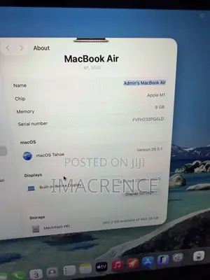 Laptop Apple MacBook Air 2020 M1 8GB Apple M1 SSD 512GB
