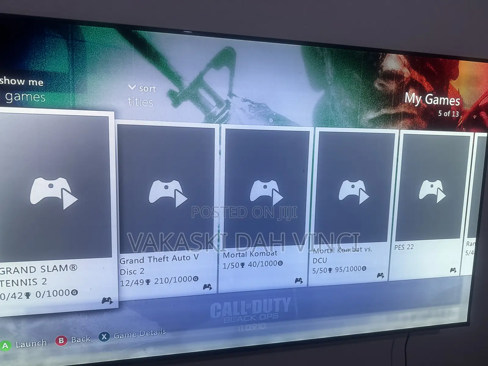 Black Xbox 360 for Sale . Comes With 11 Games