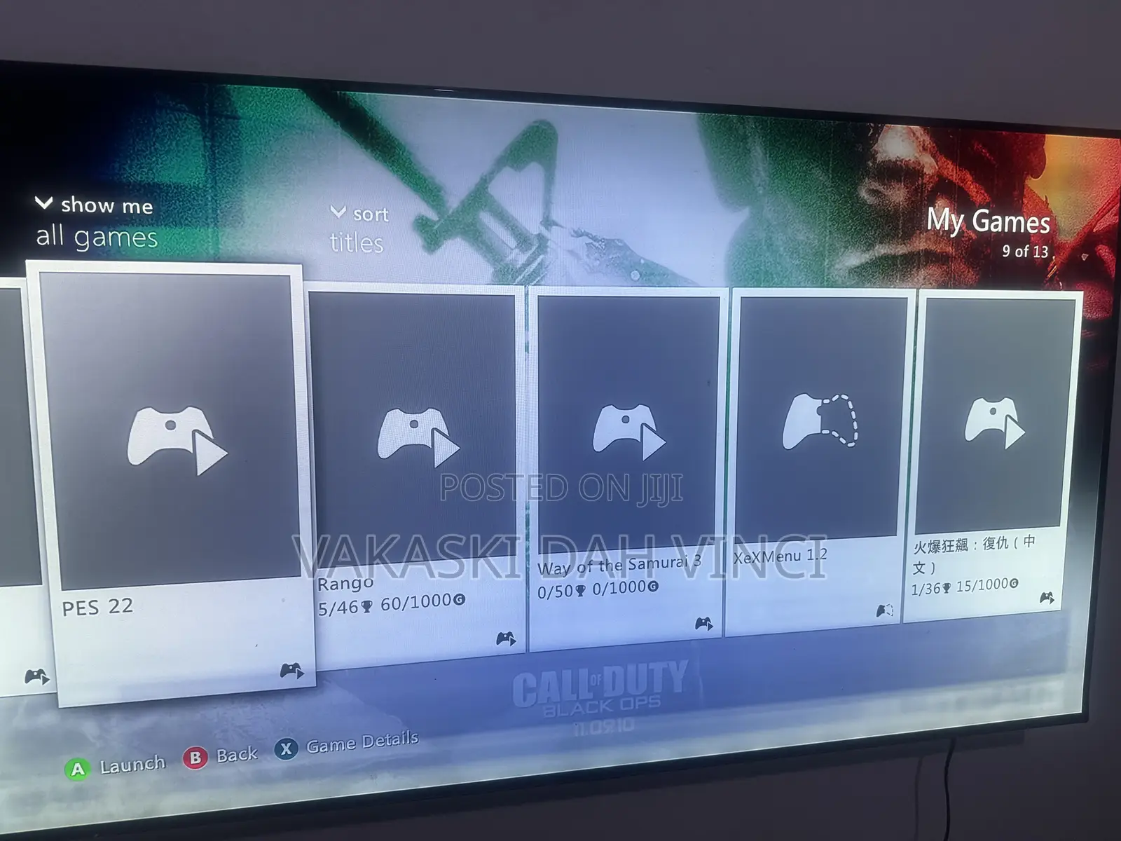 Black Xbox 360 for Sale . Comes With 11 Games