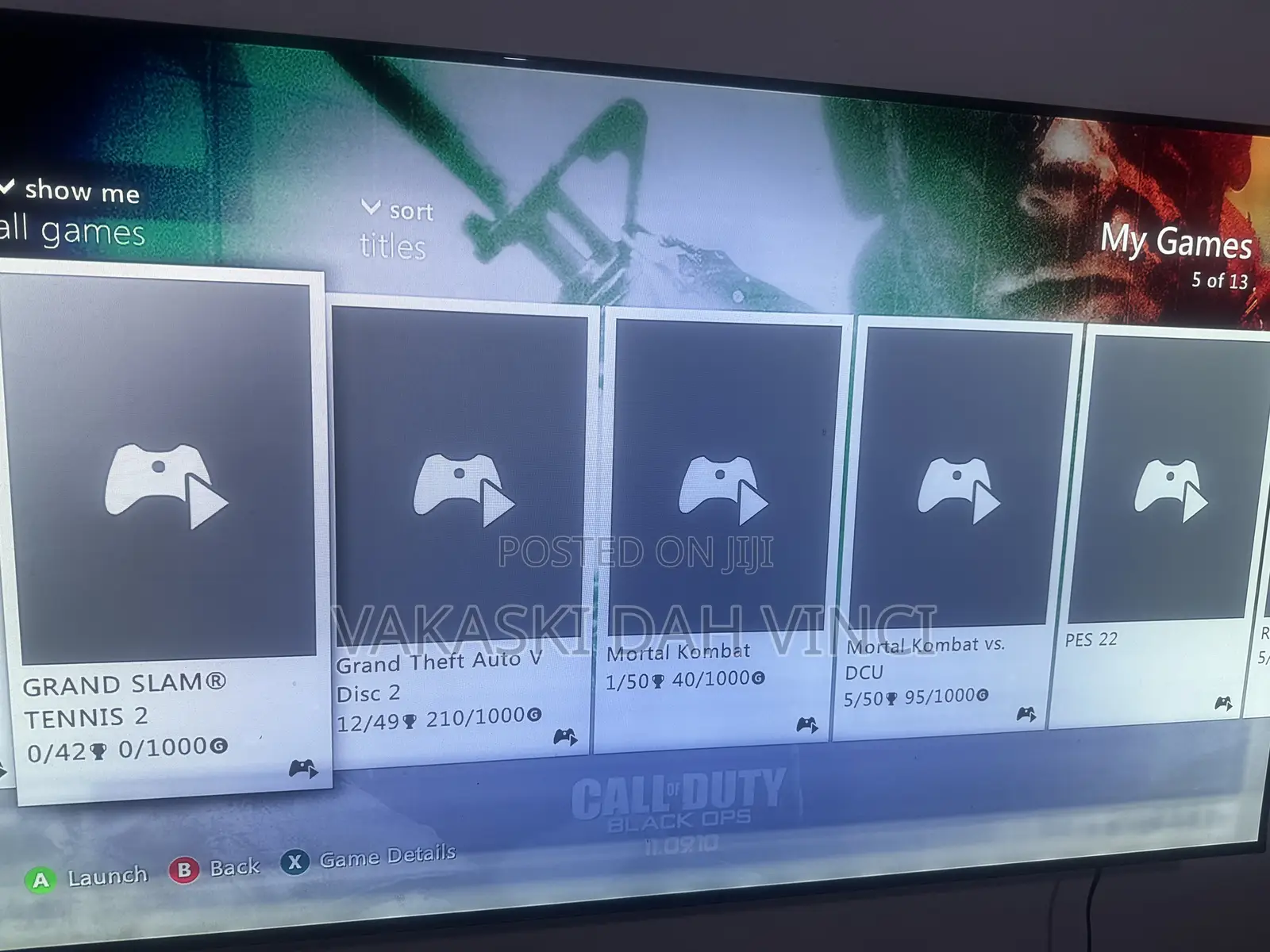 Black Xbox 360 for Sale . Comes With 11 Games