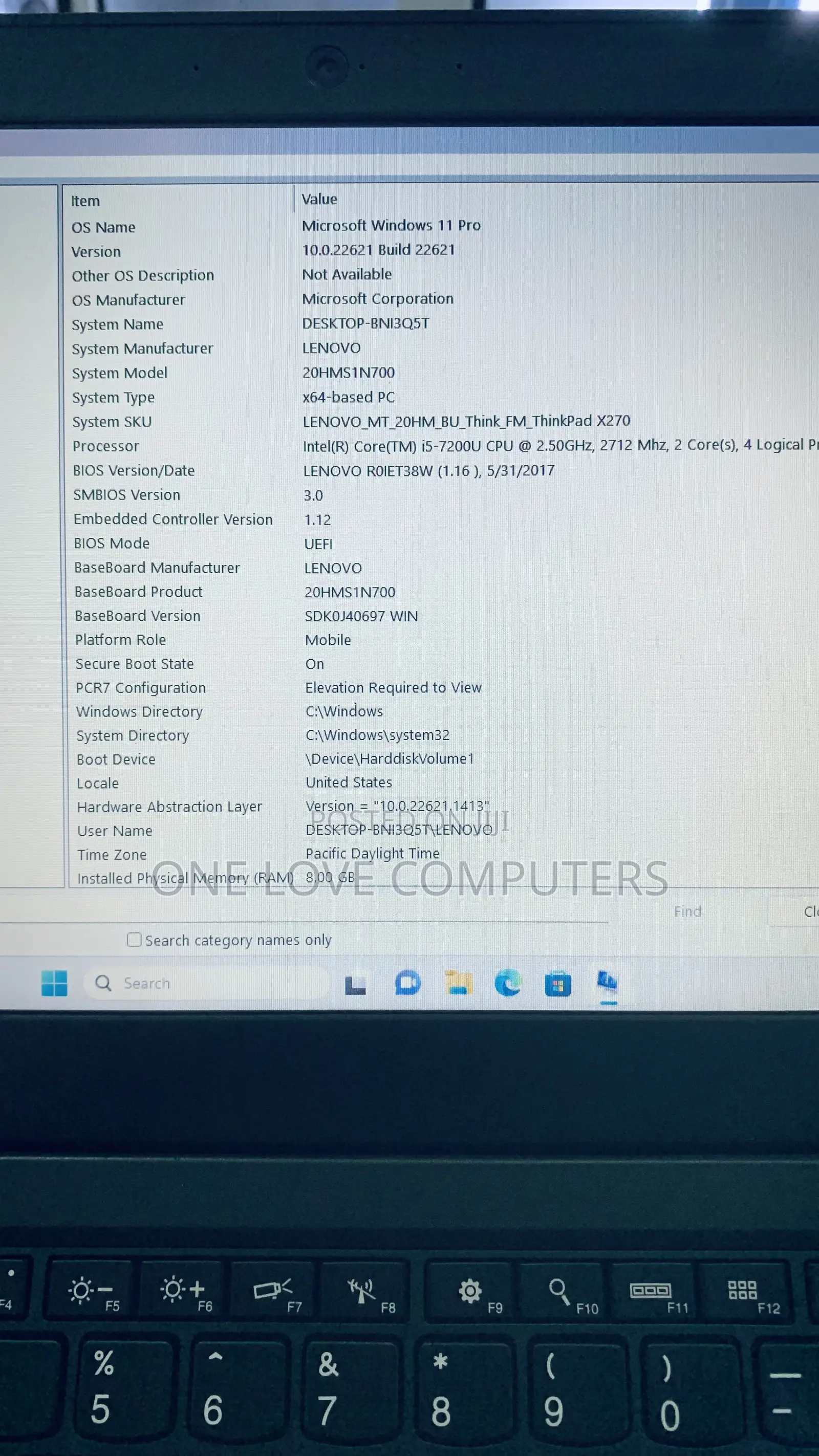 Laptop Lenovo ThinkPad X270 8GB Intel Core i5 SSD 256GB