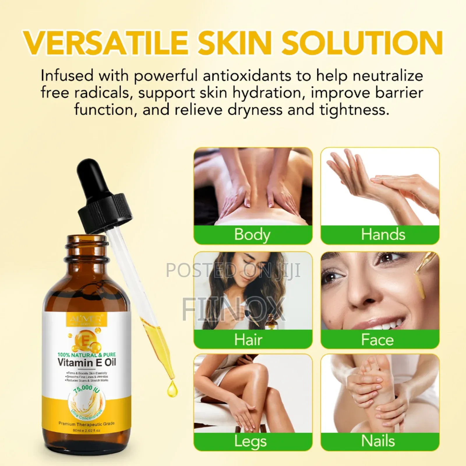 Vitamin E for Scars, Stretch Marks and Smooths Face Wrinkle