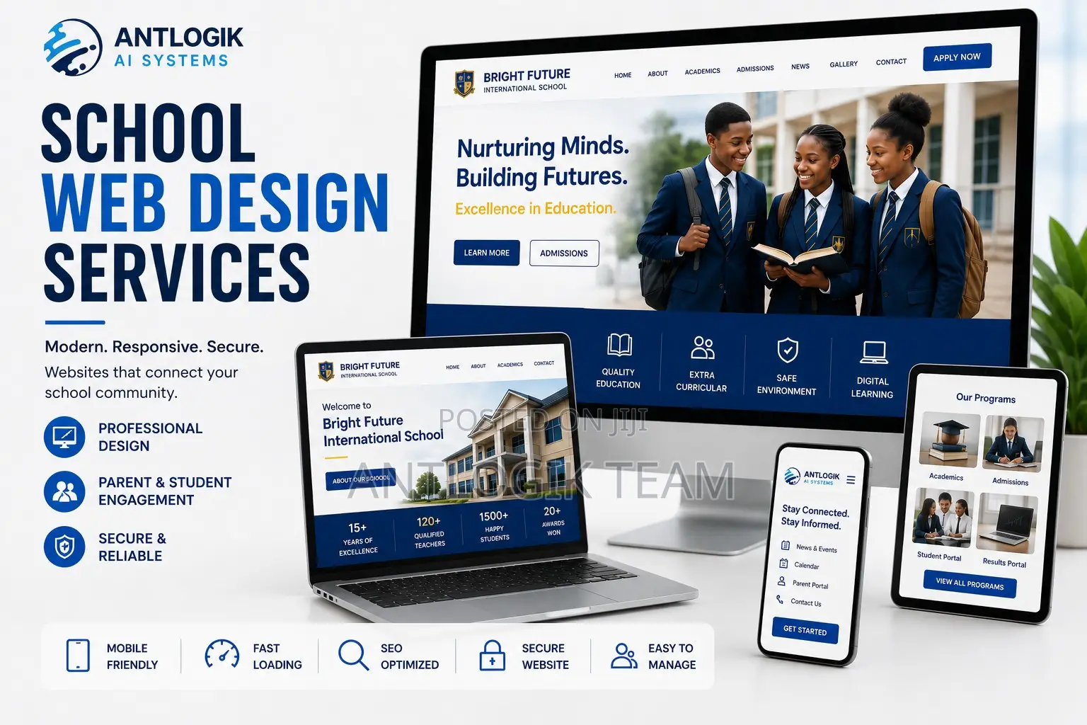 Professional School Website Design Services in Ghana