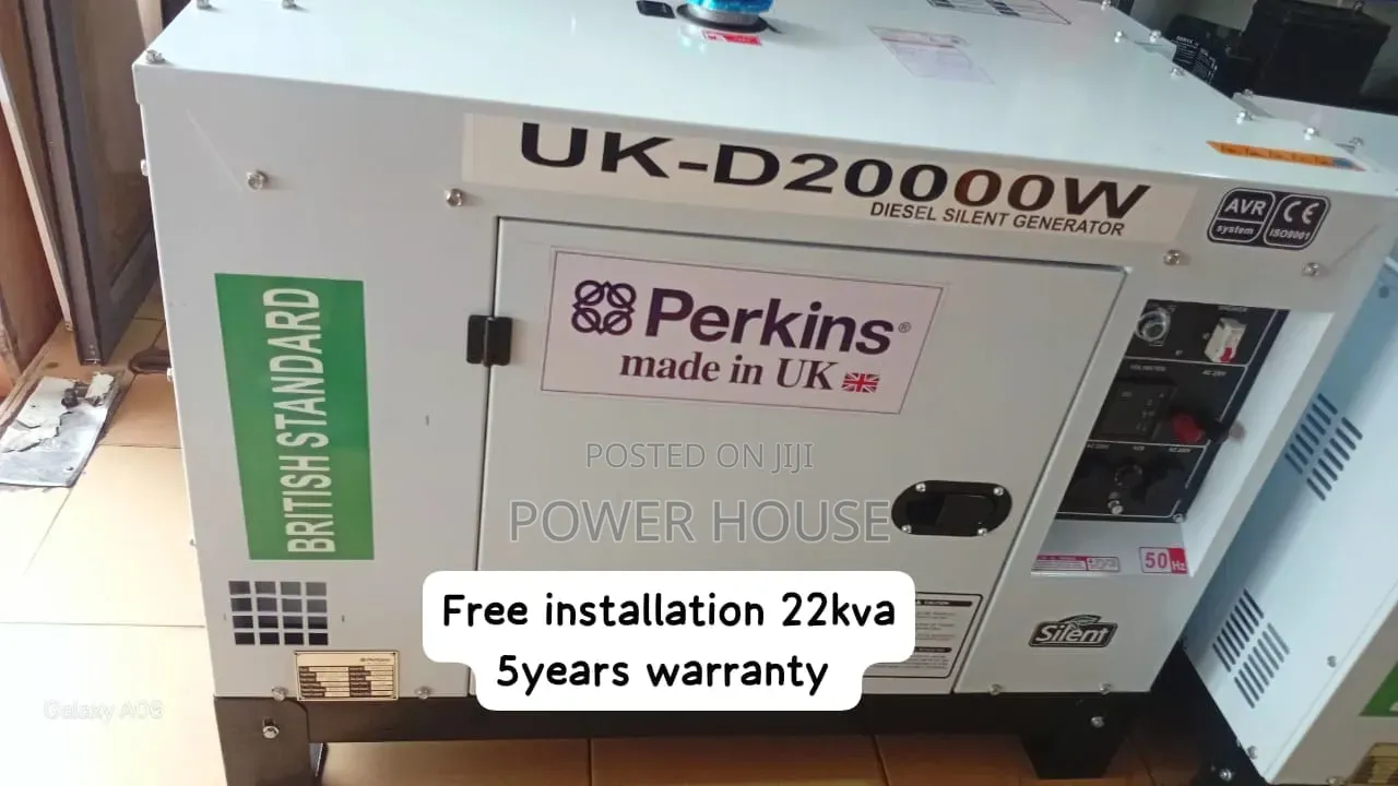 Brand New Perkins 22kva Diesel Generator– Built for Long Lasting Power