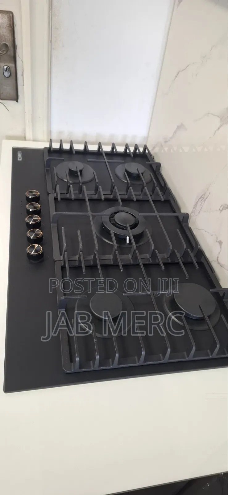 Kenwood Gas 5 Burners New Fingerprint Resistance Cast Iron 90cm