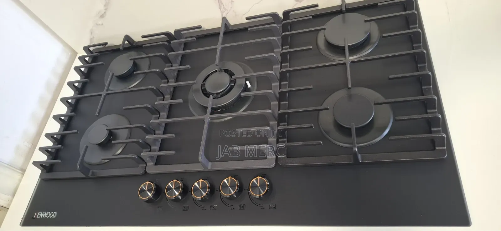 Kenwood Gas 5 Burners New Fingerprint Resistance Cast Iron 90cm