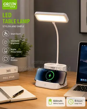 Rechargeable Led Table Lamp With Phone Holder