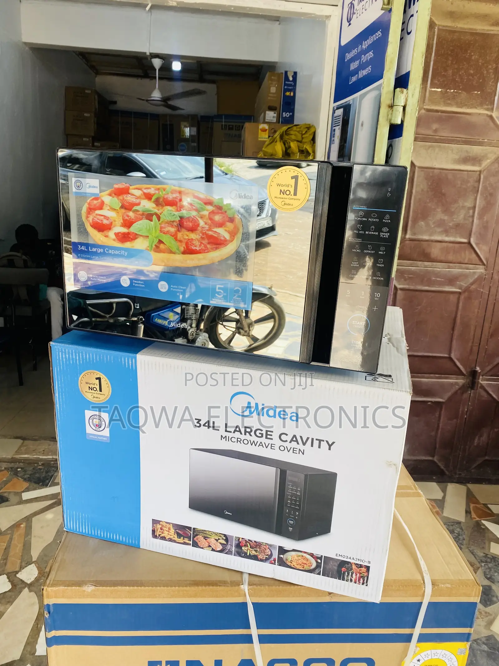 Black Color Midea 34 Litres Microwave Oven