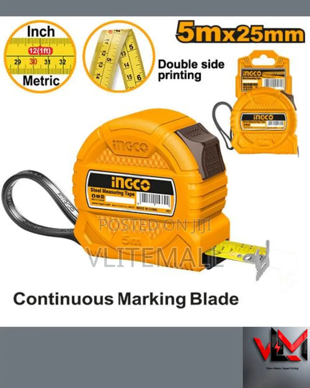 Ingco Steel Measuring Tape Hsmt39525
