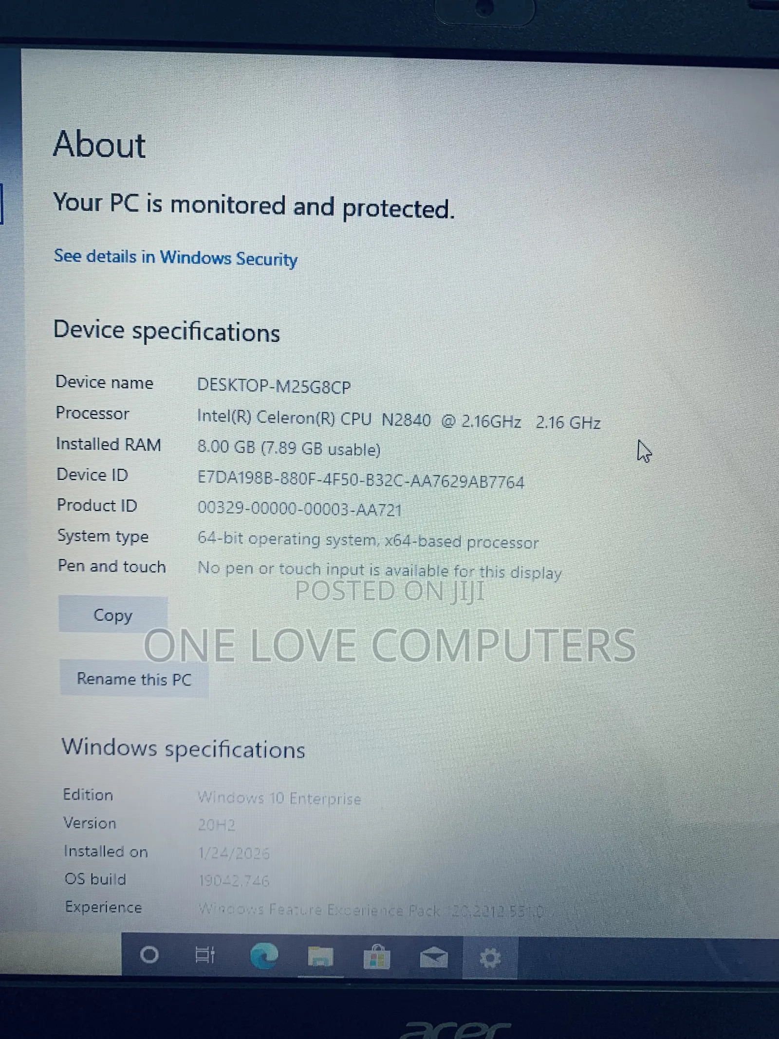 Laptop Acer Aspire ES1-512 8GB Intel Celeron HDD 1T