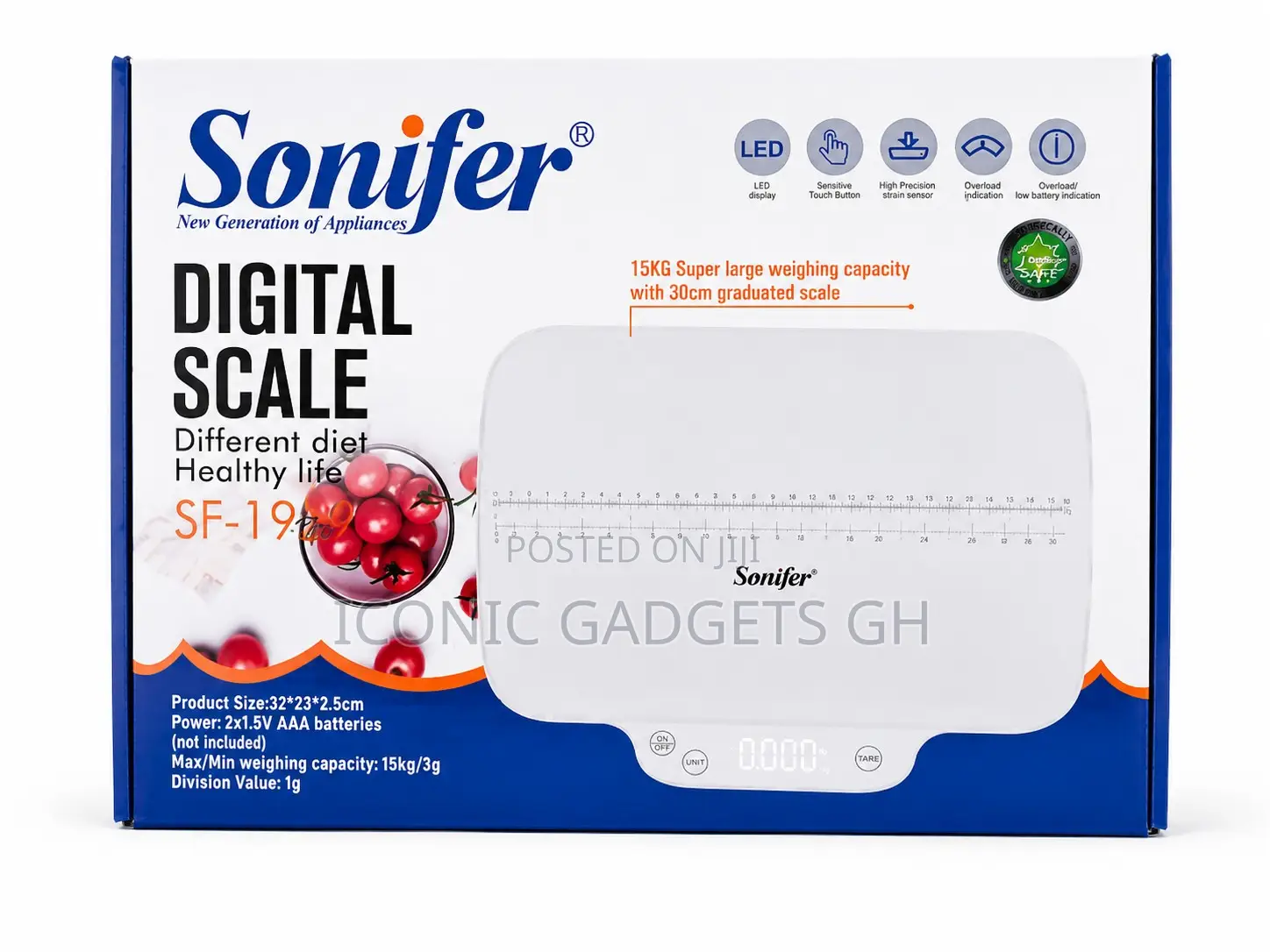 15kg Capacity Sonifer Digital Scale