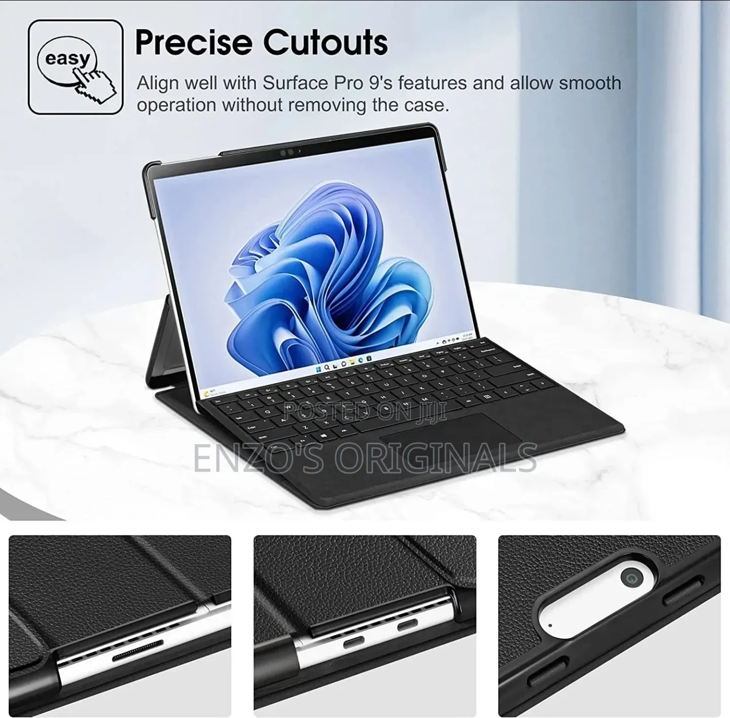 Microsoft Surface Pro 9 to Pro 11 Leather Case Full Protection Case