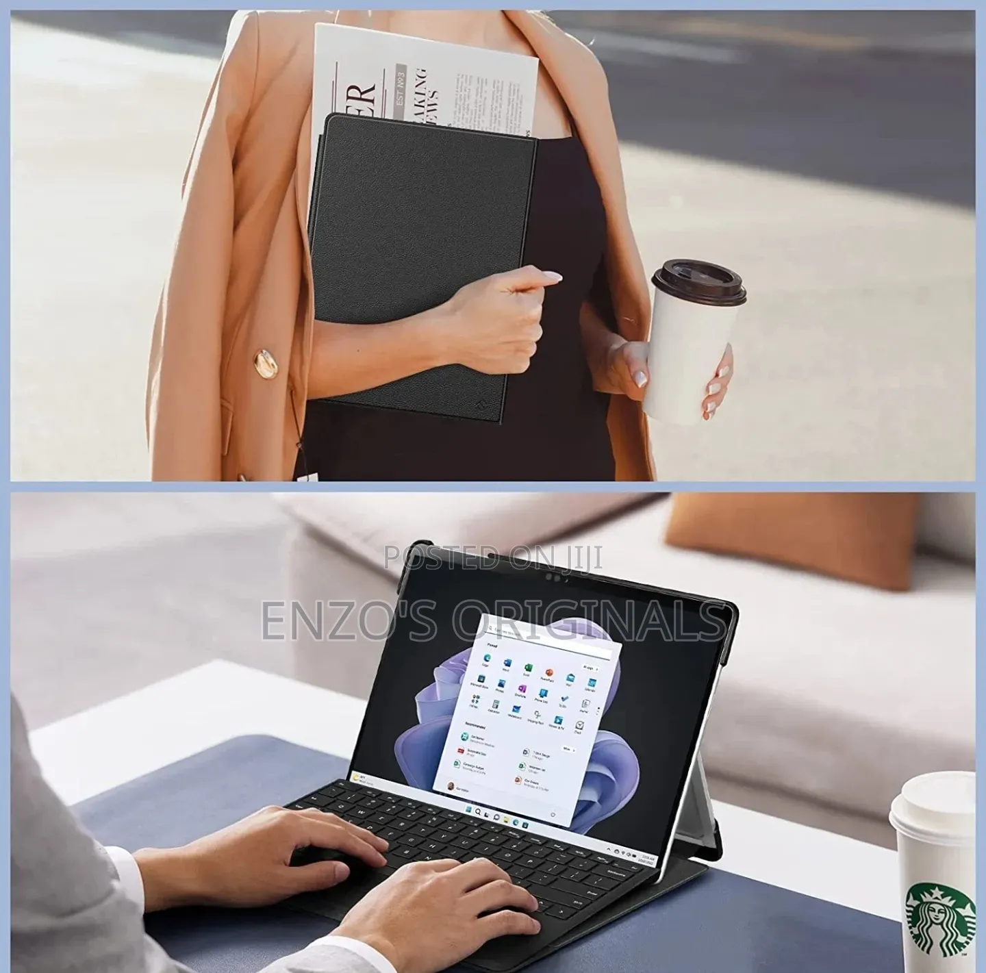 Microsoft Surface Pro 9 to Pro 11 Leather Case Full Protection Case